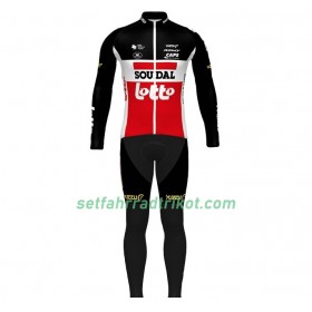 Radbekleidung Radtrikot Langarm + Lang Trägerhose 2020 Lotto-Soudal N001